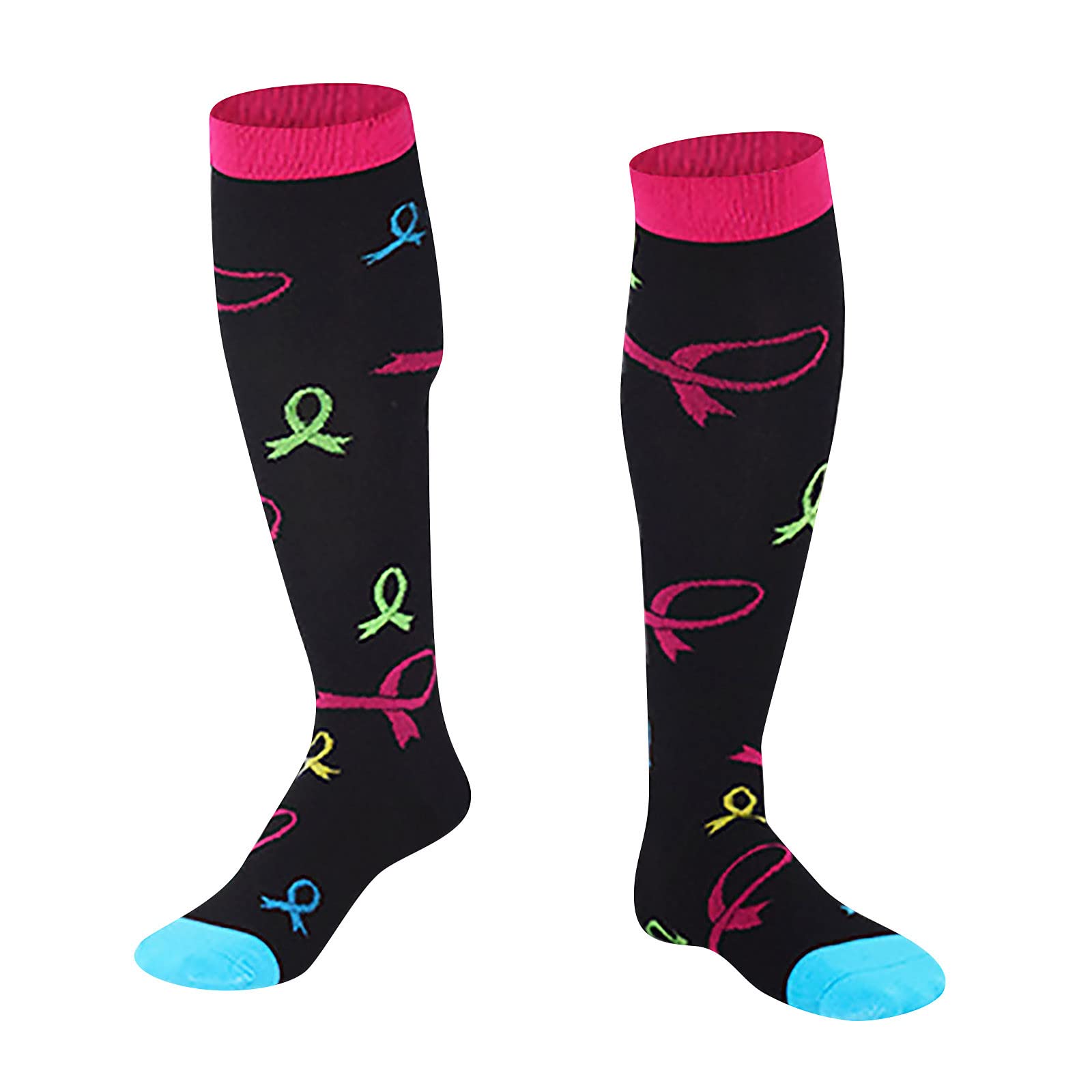 Red Compression Socks for Men - Elastic Sports & Running Socks for Hiking, Cycling, Nursing - Improve Circulation & Performance - Perfect for Athletes, Nurses & Travelers