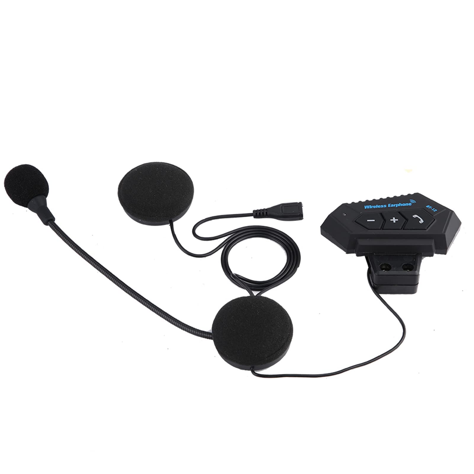 AQXREIGHT Bluetooth Helmet Headphones for Motorcycle - Wireless Headset with Built-in Speakers, Hands-Free Calling & Noise Cancellation - Perfect for Commuting, Touring & Long Rides