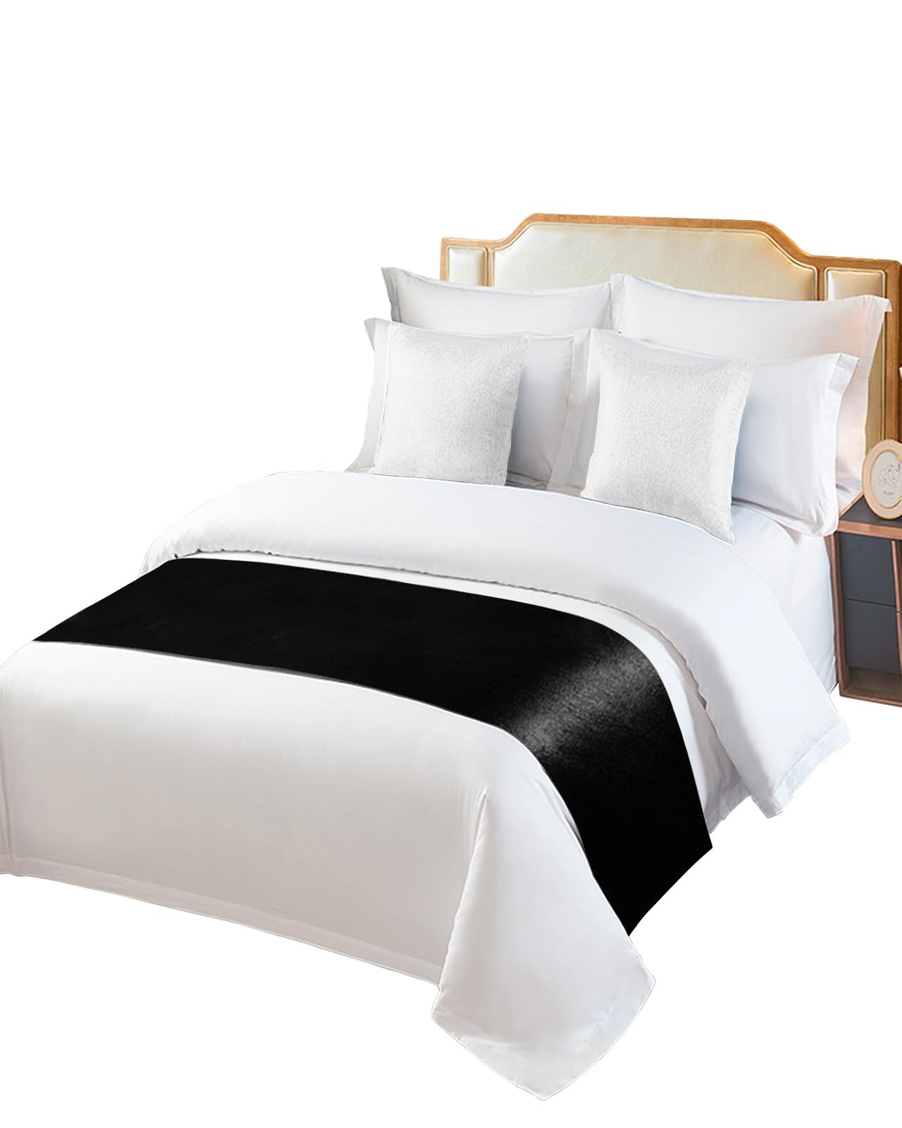 Luxury Black Bed Runner Scarf - 83