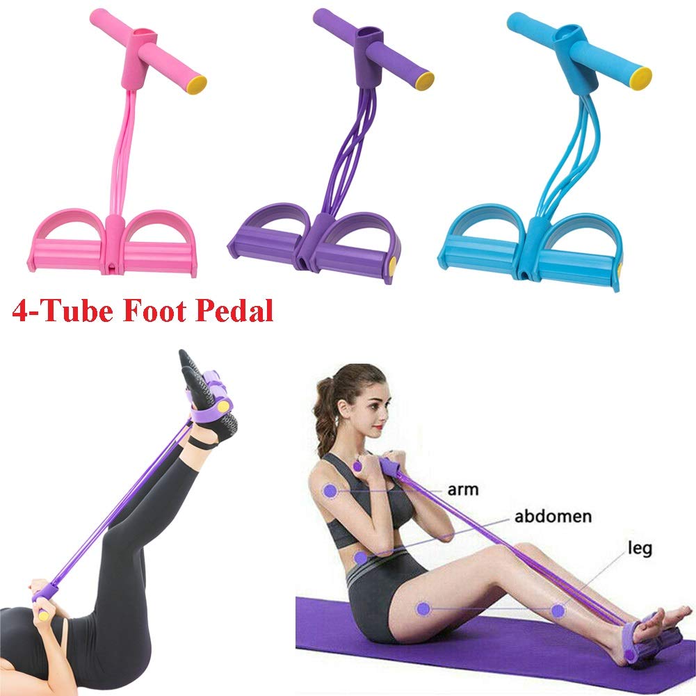 Premium 4-Tube Fitness Resistance Bands Set for Sit-Ups & Full-Body Workouts – US Stock | Multifunctional Leg & Chest Tension Rope, Body Expander for Home Gym, Yoga, Pilates & Strength Training
