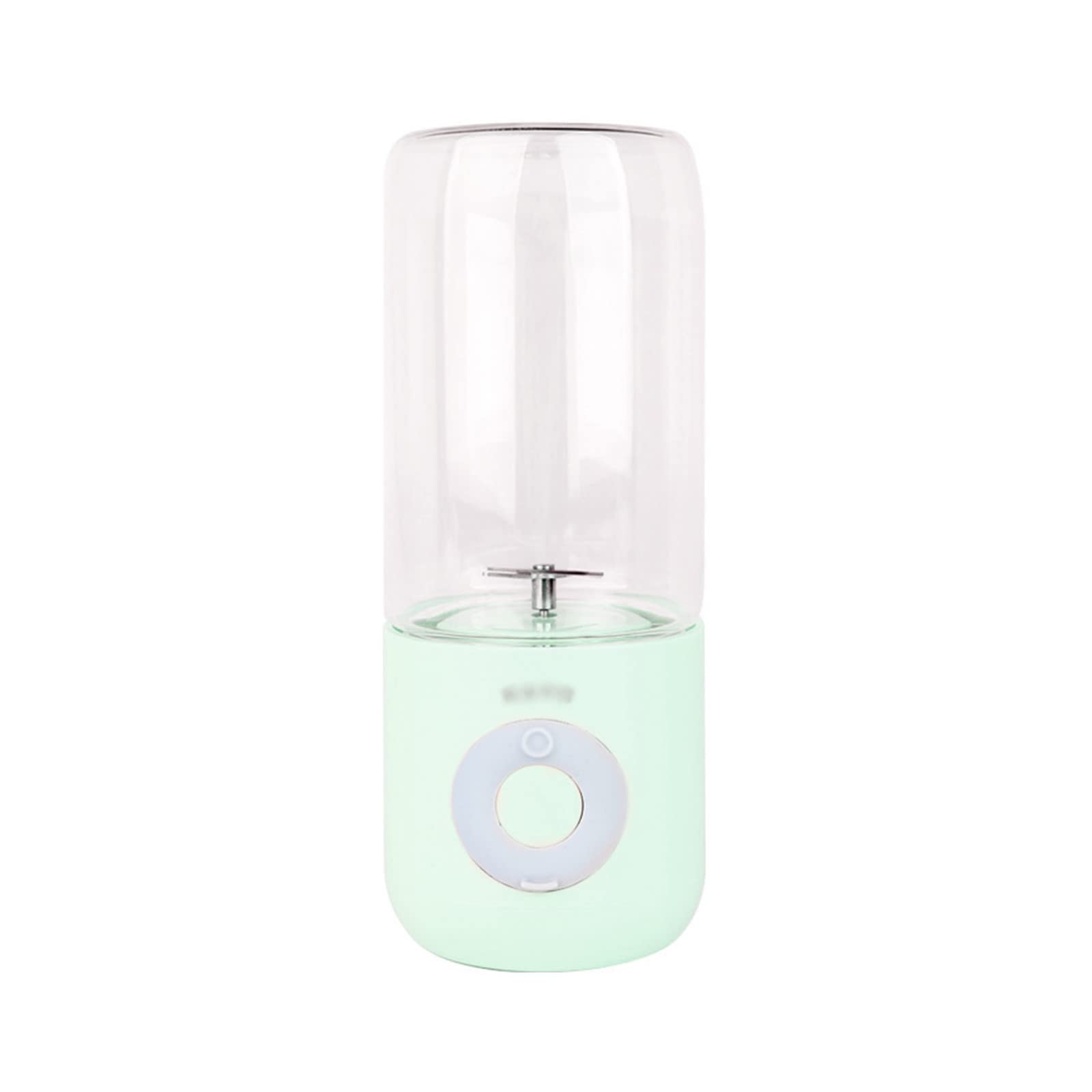 Portable USB Rechargeable 500ml Electric Juicer Cup - Mini Blender for Fruit Juice, Smoothies, Shakes & Ice Crushing - Light Green Travel Water Bottle for Home, Office & Gym Use