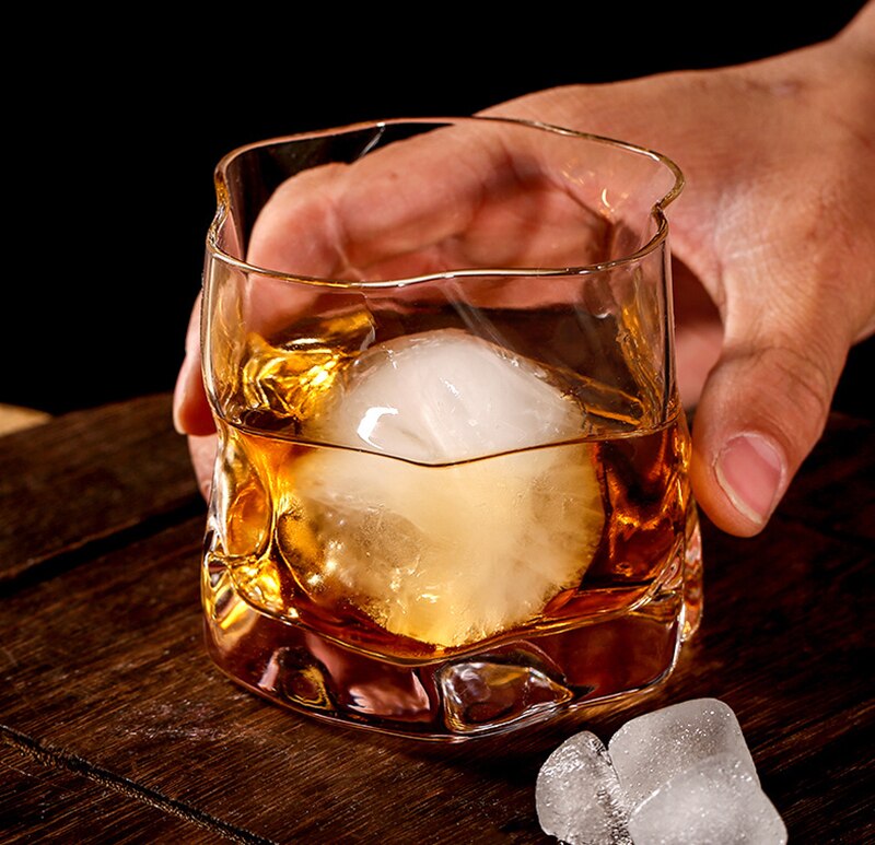 Premium Distorted Texture Whisky Glasses Set - 6-Piece Unique Design for Bourbon, Scotch & Whiskey - Perfect for Home Bar, Gifts & Cocktail Parties