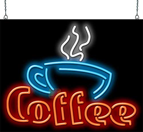 Vintage Coffee Mug Neon Sign - Retro Cafe Wall Decor for Home, Bar & Coffee Shop - Perfect for Kitchen, Living Room & Office