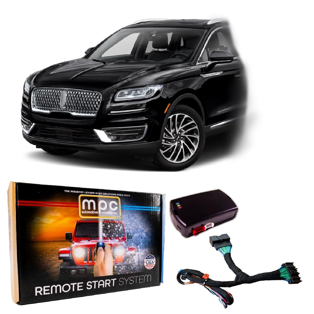 MPC Complete Plug-n-Play Remote Start Kit for 2016-2019 Lincoln Nautilus - Keyless Entry, Lock-Unlock-Lock Activation (No Horn Honk) - Preloaded Firmware - USA Tech Support | Easy Installation & Winter Comfort Solution