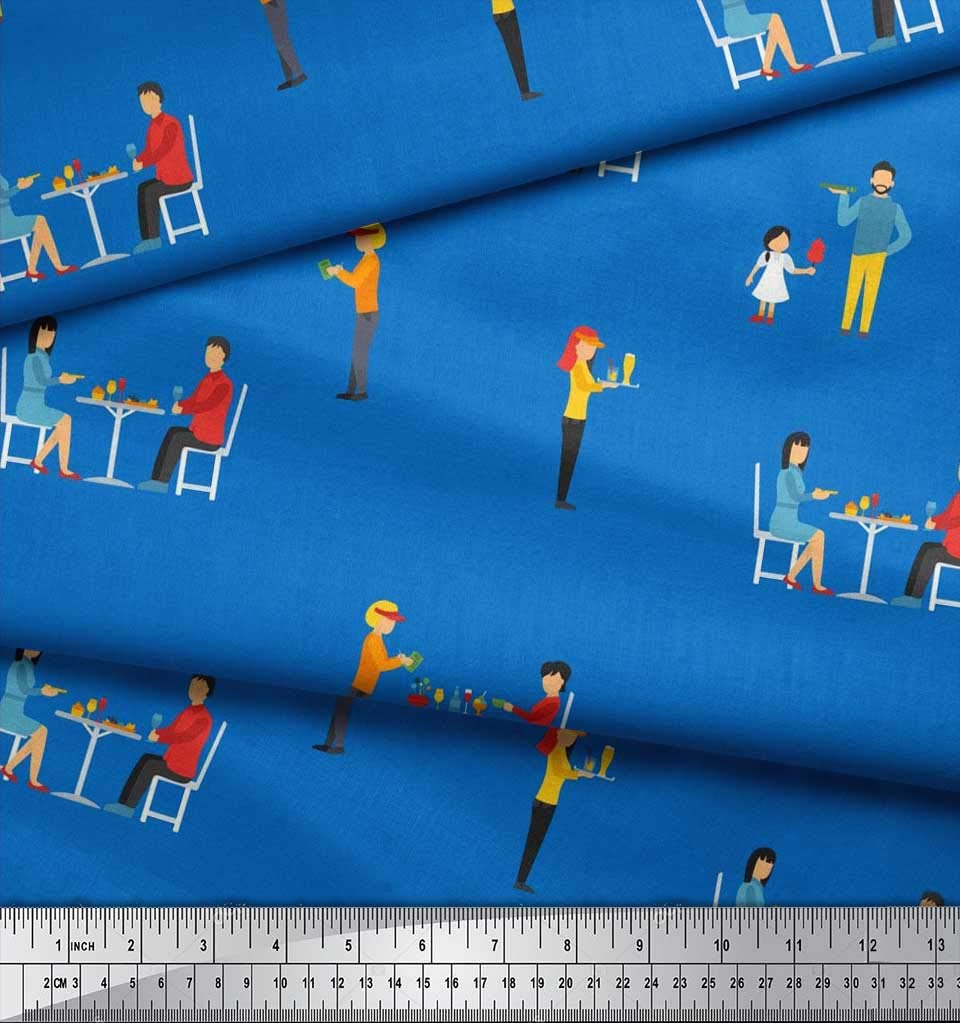Soimoi Moss Georgette Brown Fabric by The Yard - 42 Inch Wide Printed Fabric for Women's Dresses, Men's Shirts & DIY Fashion Projects - Soft Lightweight Material for Sewing, Costumes & Home Decor