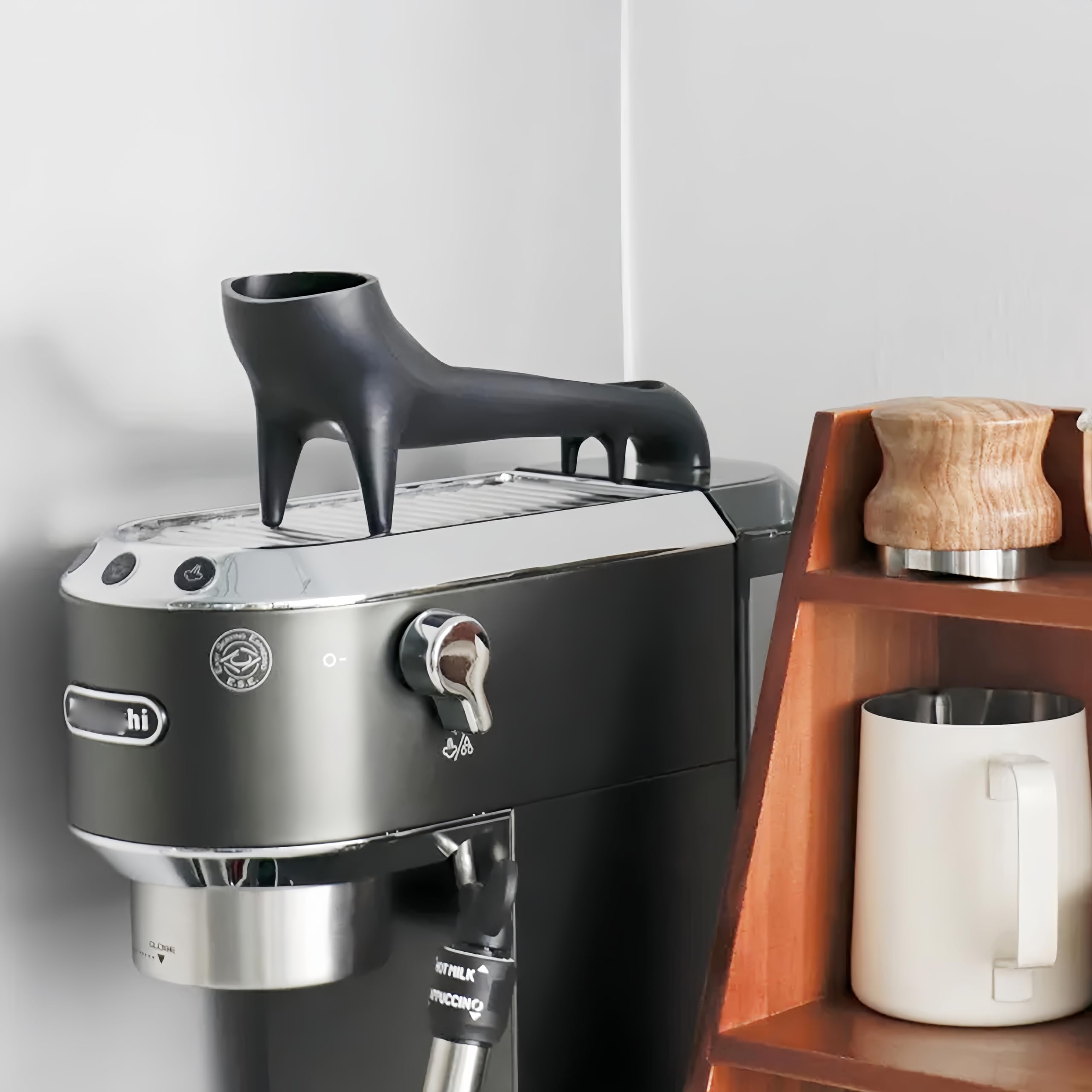 **Premium Silicone Water Tank Funnel for Breville Espresso & Coffee Machines - Food Grade, Large Capacity, Easy-Pour Design - Perfect for Home Baristas & Coffee Enthusiasts (Black)**    *(Ideal for hassle-free water refills, drip-free pouring, and maintaining clean coffee machines!)*