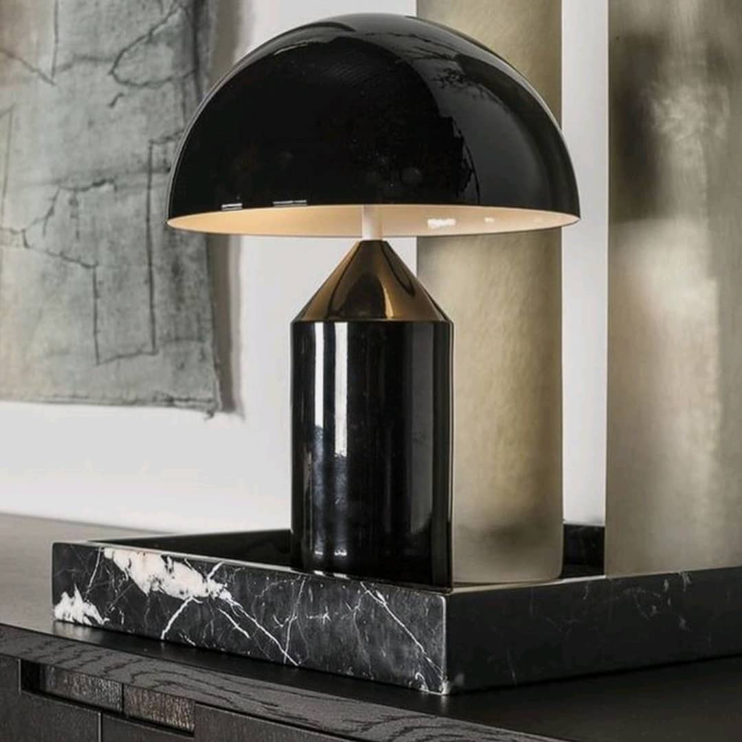 Atollo Modern Metal Table Lamp - Minimalist Design for Living Room, Bedroom & Office - Dimmable LED Desk Light for Home Decor & Workspace Lighting