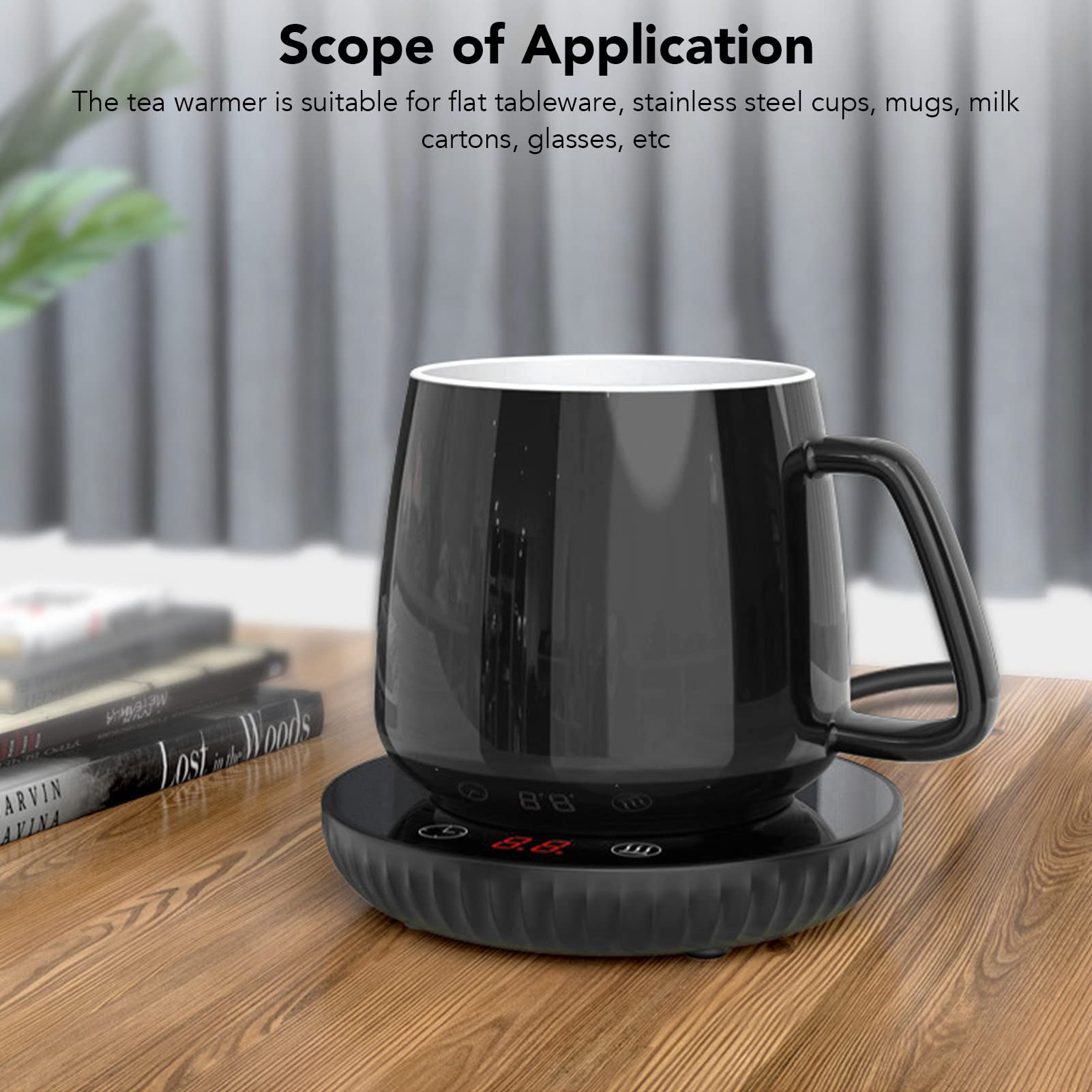 Electric Coffee Mug Warmer - USB-Powered Cup Warmer for Office, Home & Car | Keep Coffee, Tea & Beverages Hot | Perfect for Desk, Travel & Commuting (Black)