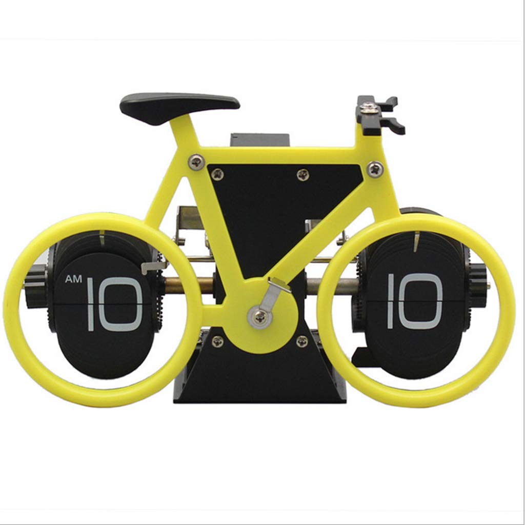 Large Metal Wall Clock - Creative Bicycle Iron Art Silent Non-Ticking Clock for Living Room & Cafe Decor | Industrial Style Blue Wall Clock (No Second Hand, Battery Not Included) - Perfect for Home, Office, Restaurant and Vintage Style Interior Design
