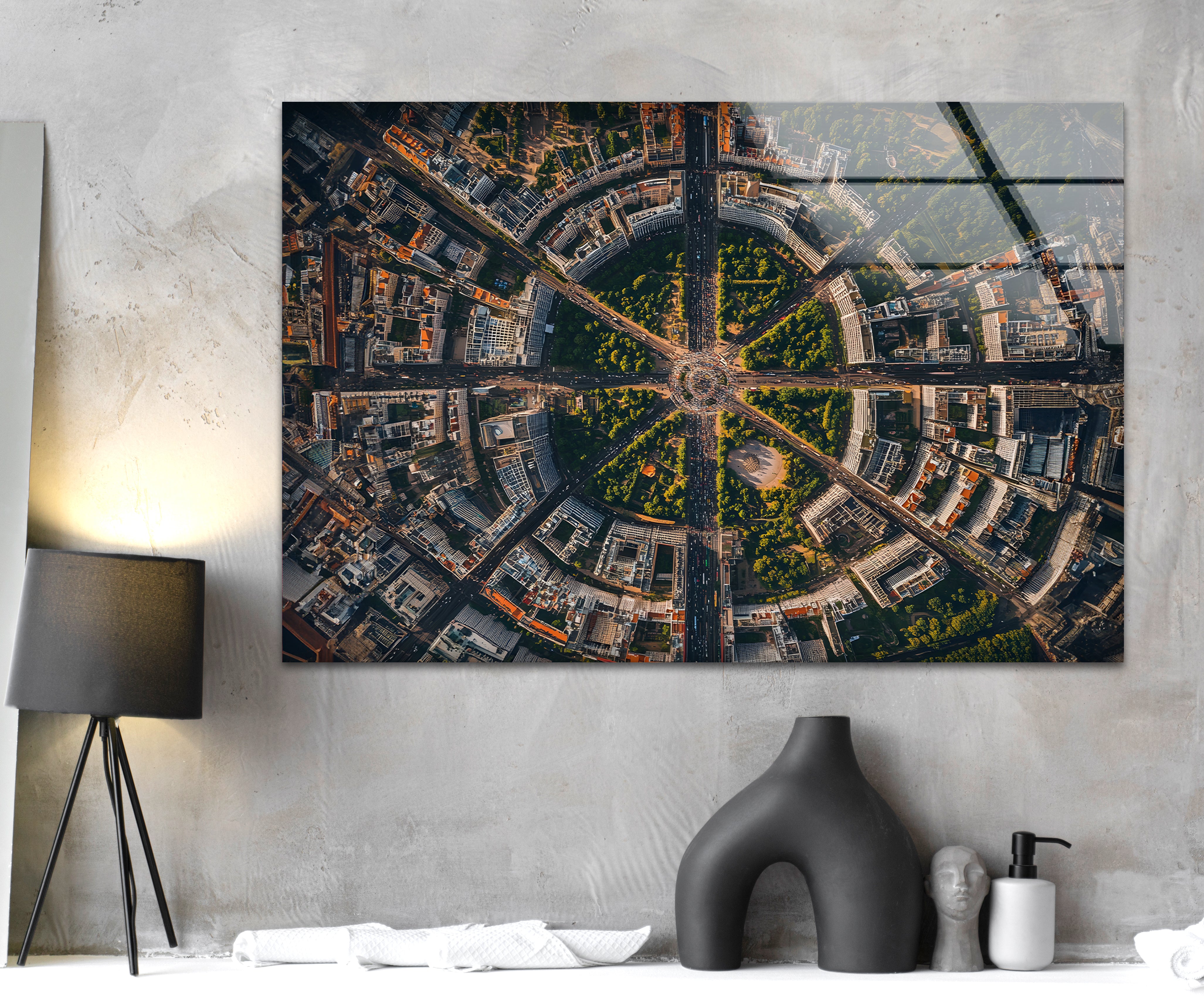 Berlin City Skyline Glass Wall Art - Modern Home & Office Decor - Perfect for Living Room, Bedroom, or Workspace
