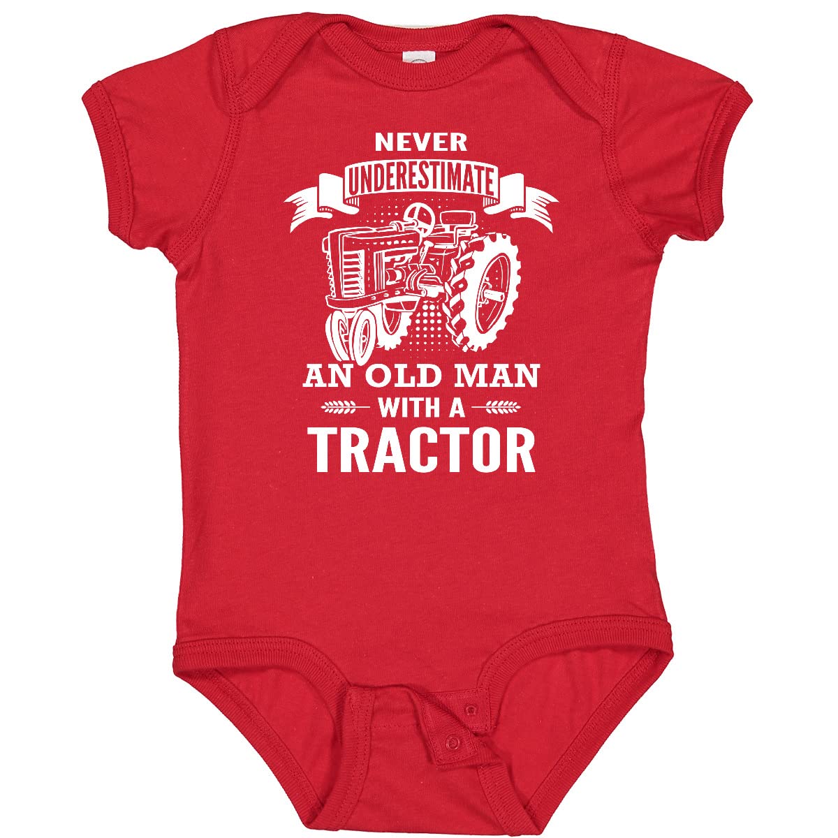 Inktastic Vintage Tractor Baby Bodysuit - Cute Farm-Themed Outfit for Infants & Toddlers - Perfect for Farm Visits, Family Photos & Playdates