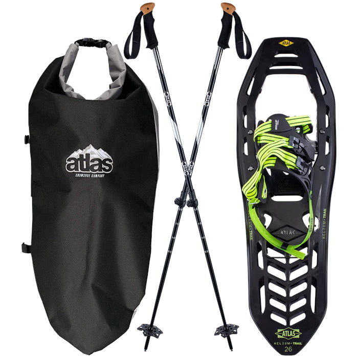 Atlas 2022 Helium Trail Snowshoes Kit - Lightweight Winter Hiking Gear for Men & Women - Perfect for Backpacking, Mountain Climbing & Snow Adventures