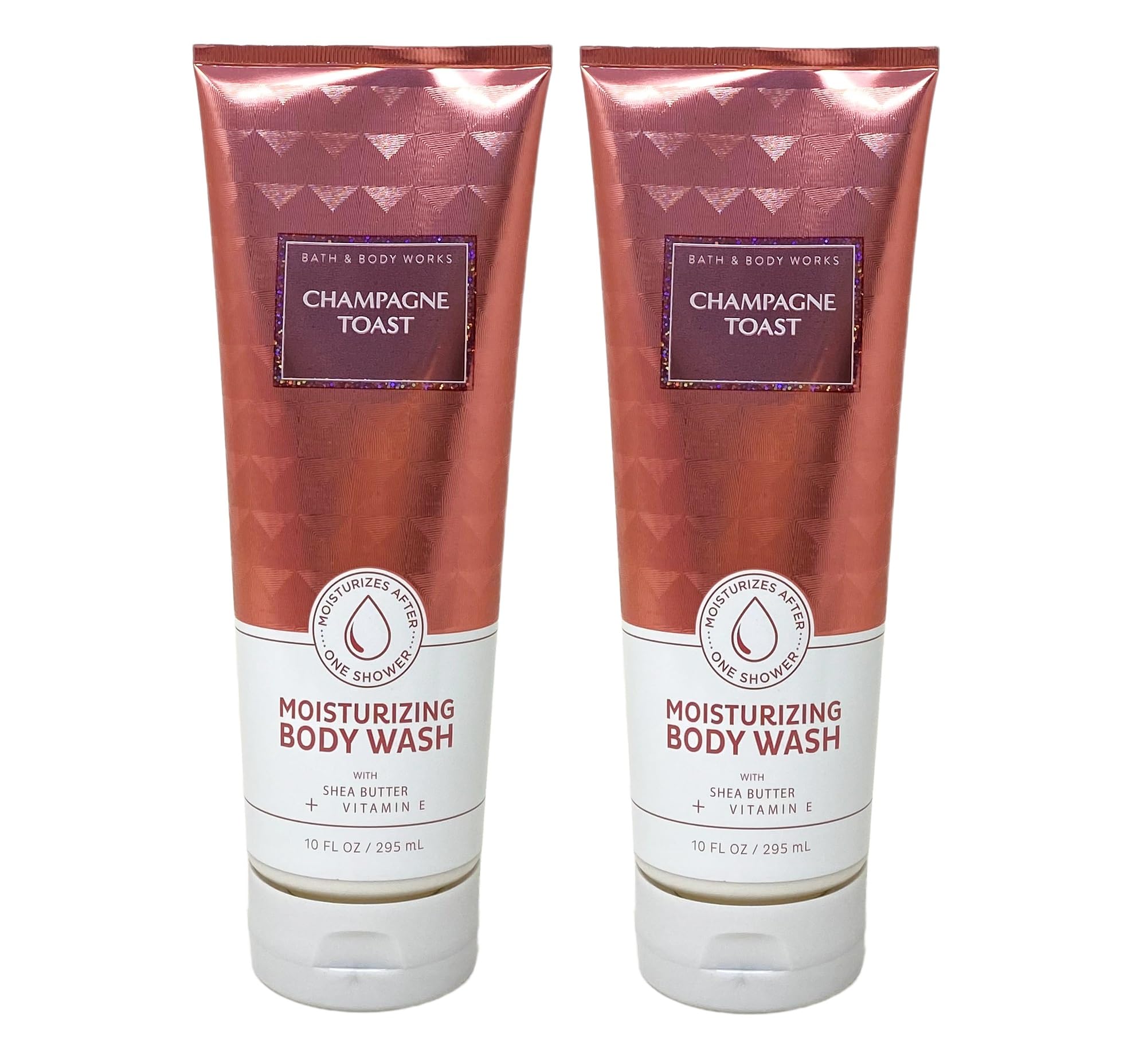 Bath & Body Works CHAMPAGNE TOAST Moisturizing Body Wash 2-Pack - 10 fl oz (295 mL) Each, Pink | Luxurious Shower Gel for Women, Gift Set for Birthdays & Holidays