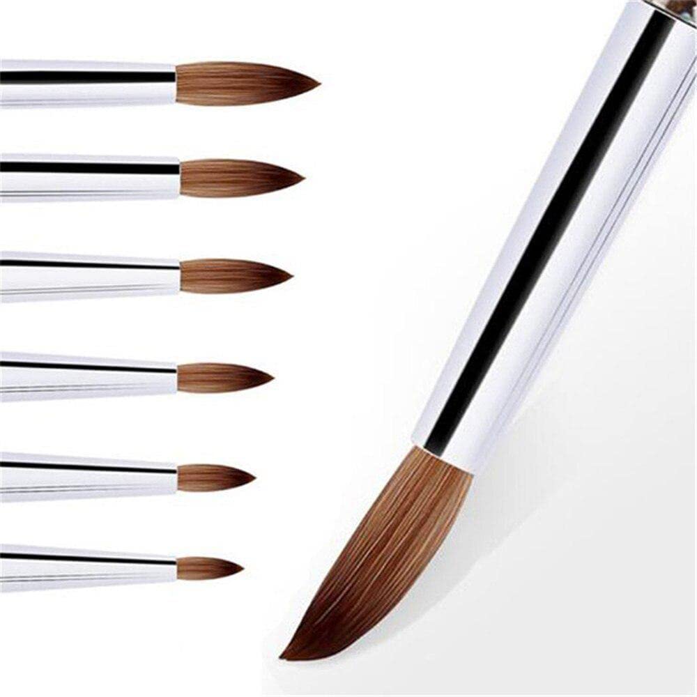 ALVRIO 5-Piece Acrylic Nail Brush Set - Professional Nail Art Brushes for Acrylic Application, Polish & Tips Builder - Salon Quality Nail Art Tools Kit for Manicure & Nail Design (Perfect for Home & Professional Use)