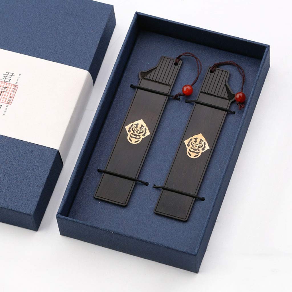 Chinese Style Handmade Carved/Hollowed Bookmarks - 2 Pack Gift Box with Tassel, Creative Retro Bookmark Set for Boys & Girls, Birthday Gifts, Reading Accessories for Book Lovers & Students