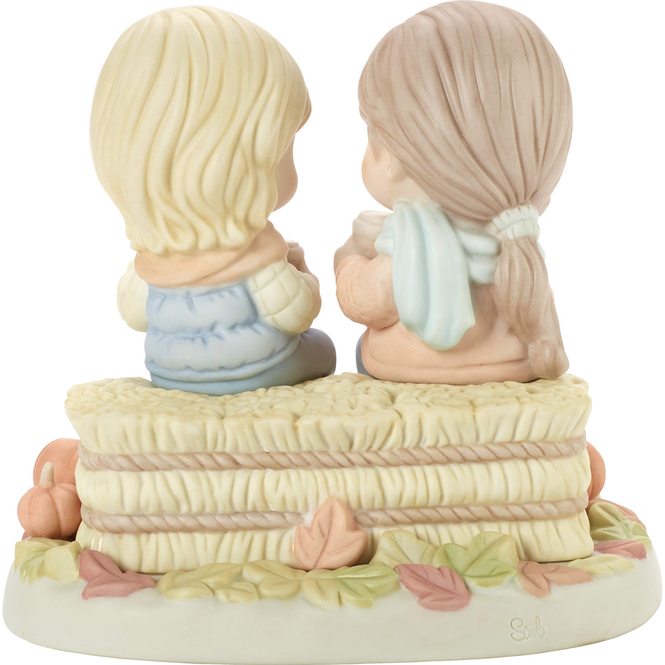 Precious Moments 201035 Pumpkin Spice with You is Nice Bisque Porcelain Figurine - Collectible Fall Decor for Thanksgiving, Autumn Home Display & Gift Giving
