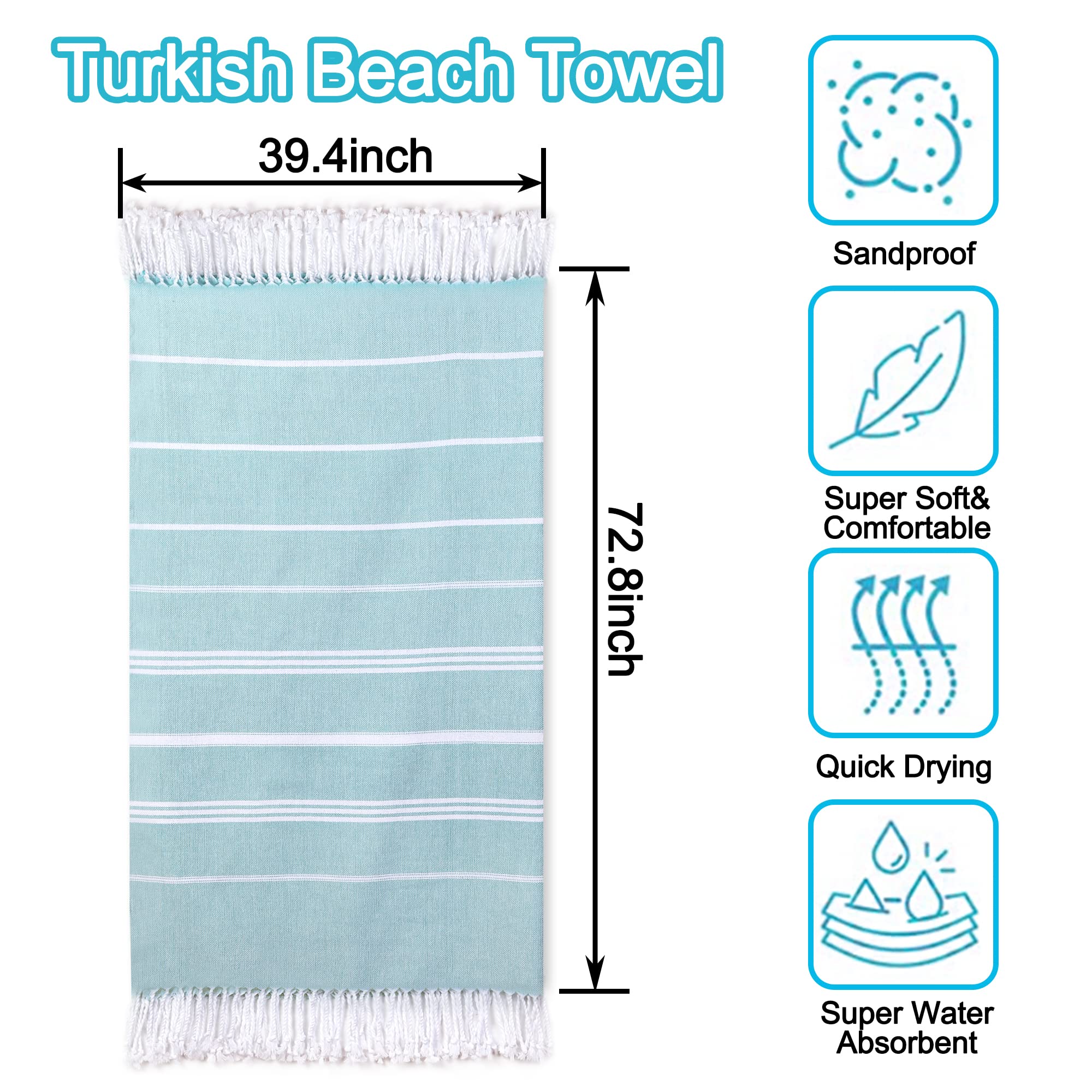 Premium 2-Pack Oversized Beach Towels 39