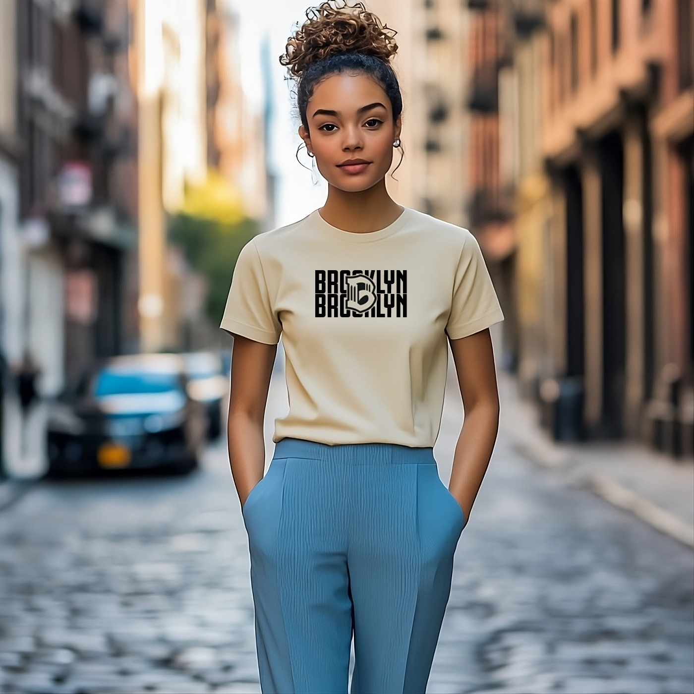 Brooklyn FC Women's Wall Brown T-Shirt - Comfortable Cotton Tee for Soccer Fans & Casual Wear - Perfect for Game Day, Workouts, and Everyday Style