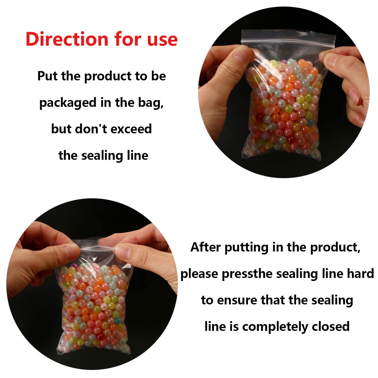 1000Pcs Mini Zip Bags 2x2 Inches - Small Resealable Plastic Bags for Jewelry, Beads, Crafts & Organizing | Durable Tiny Zipper Pouches for DIY, Travel & Storage
