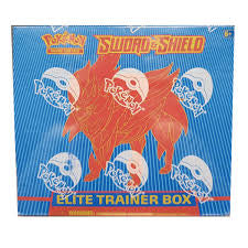 Pokémon Sword & Shield Elite Trainer Box ETB - Base Set Booster Packs, Sleeves & Dice | Collectible Trading Card Game Accessories for Battles & Deck Building