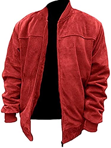 Suede Leather Red