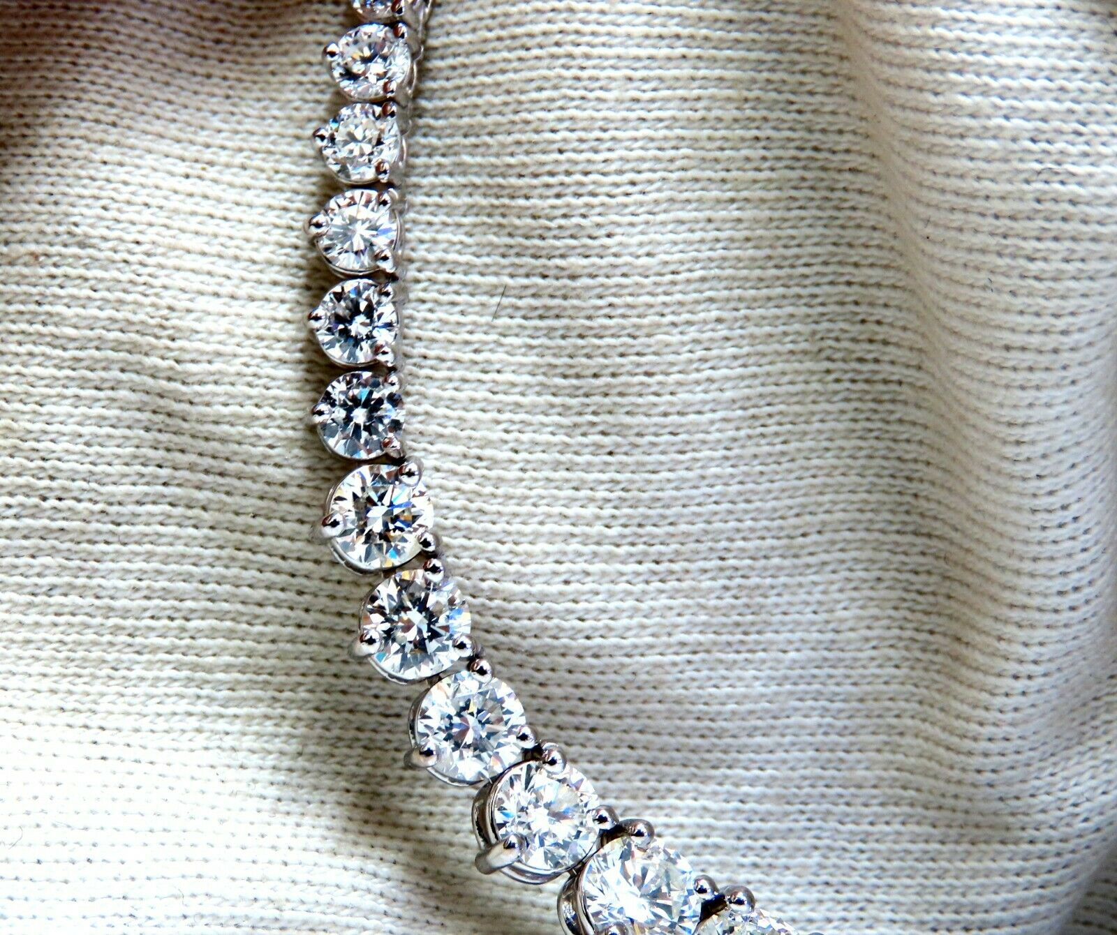20ct Natural Round Diamond Tennis Necklace in 14K Gold - Classic Riviera Eternity Jewelry for Women, Perfect for Weddings, Anniversaries & Special Occasions