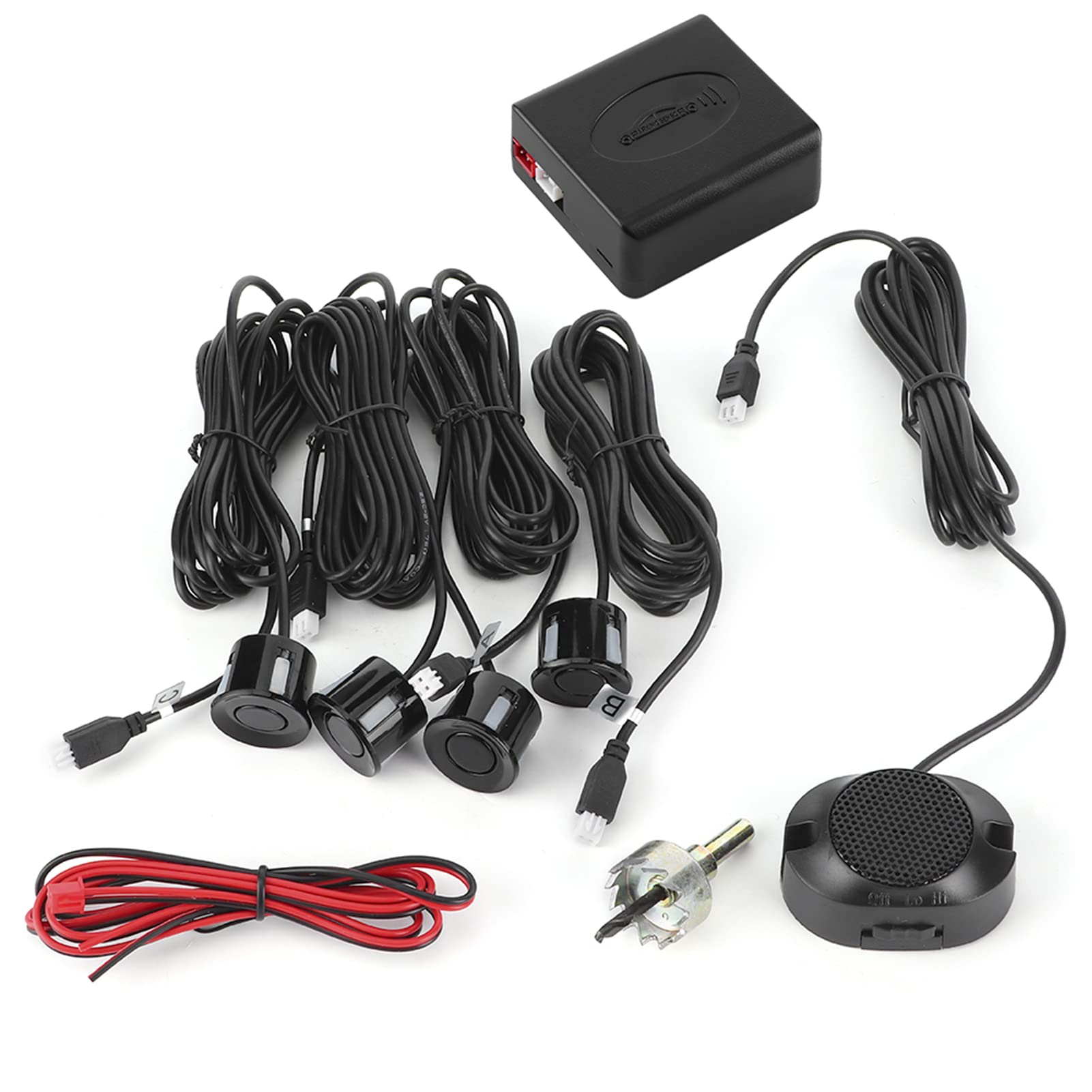 Car Reverse Parking Sensor System with Buzzer Alarm & Backup Radar Assistance - Safe Parking Aid Kit for Vehicles | Perfect for Tight Parking Spaces & Nighttime Reversing