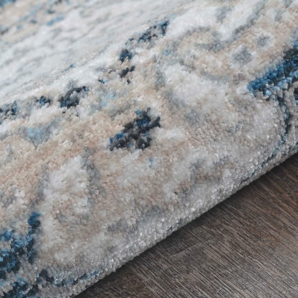 Machine Made Polyester Area Rugs 6'x9' Rectangle - Classic Oriental Traditional Design Multicolor Low Pile Carpet for Living Room, Bedroom & Dining Room | Rugsotic Carpets (M00104)