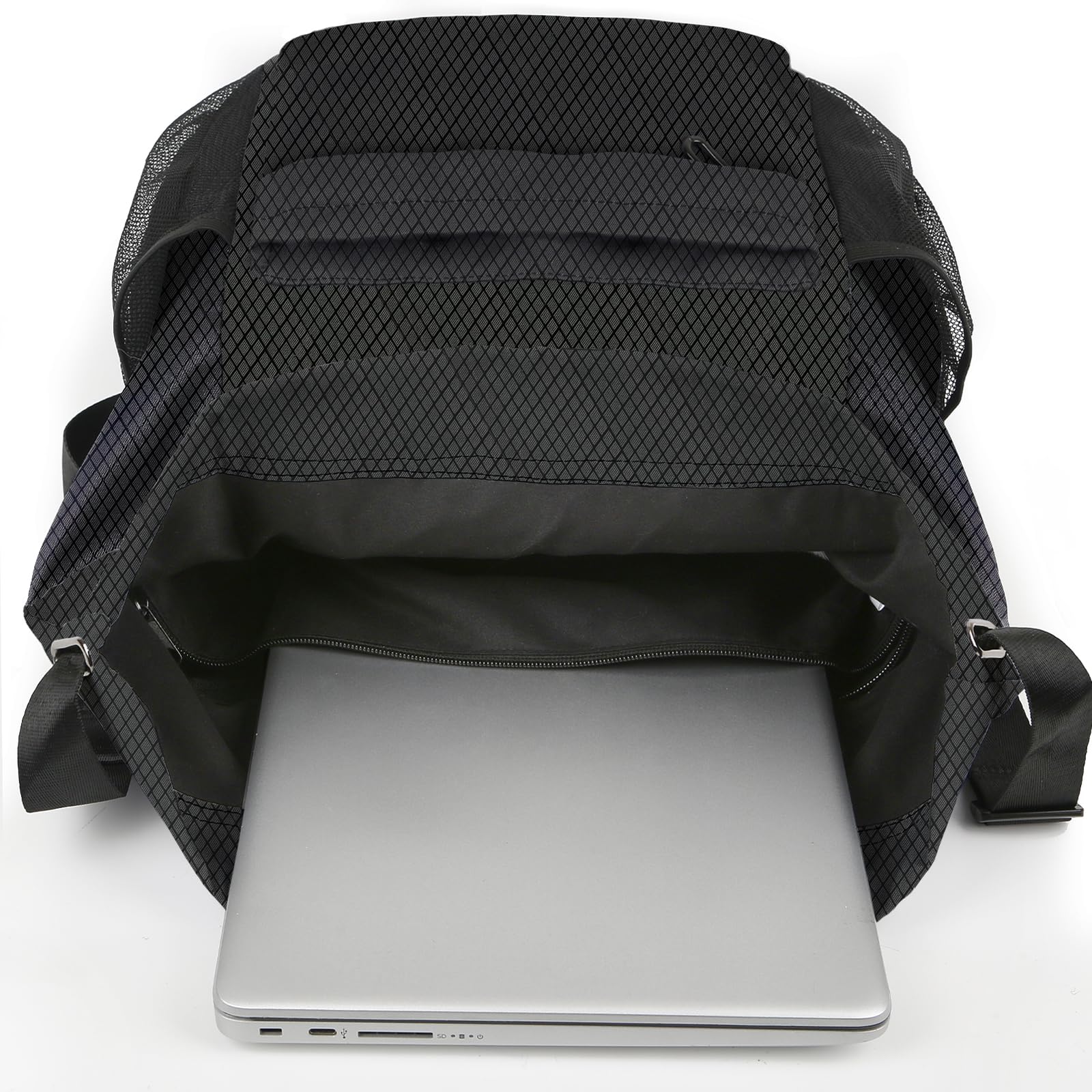 Waterproof Drawstring Backpack - Lightweight Sports Gym Sack with Mesh Pocket - String Cinch Closure - Perfect for Beach, Gym, Travel & Outdoor Activities - Unisex Design for Men & Women