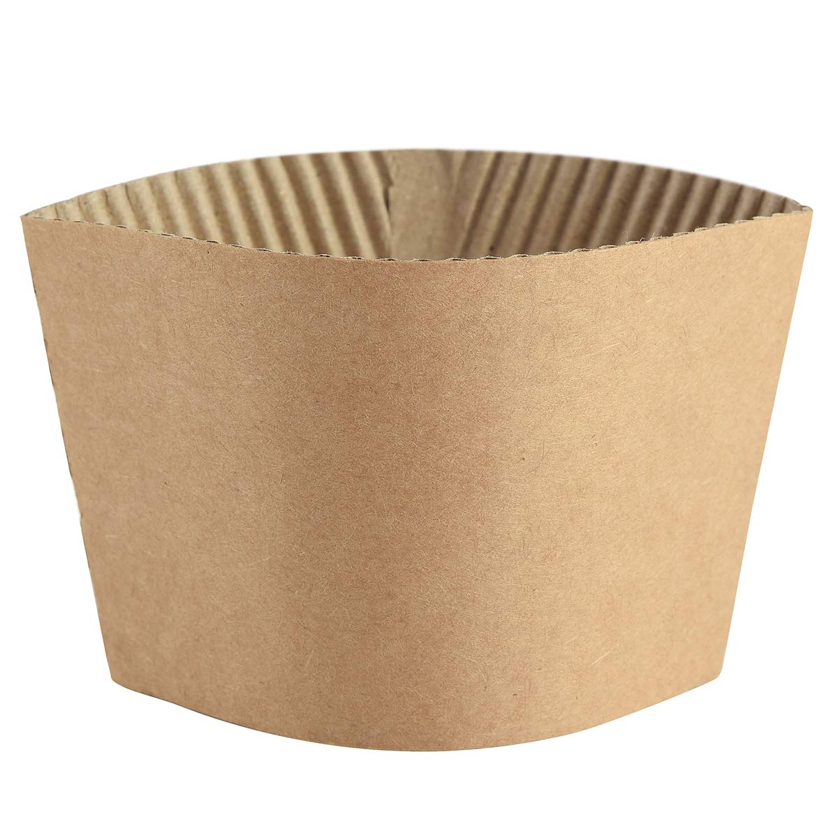 500 Count Disposable Corrugated Coffee Cup Sleeves - Kraft Paper Heat Insulating Sleeves for 12,16,20,22,24 oz Hot Drinks | Perfect for Coffee Shops, Offices & Takeout Services