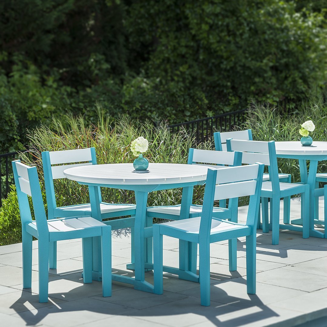 Coastline Cafe Round Dining Table - 36 Inch Modern Kitchen Table for Small Spaces, Breakfast Nook & Apartment - Perfect for Coffee Shops, Restaurants & Home Decor