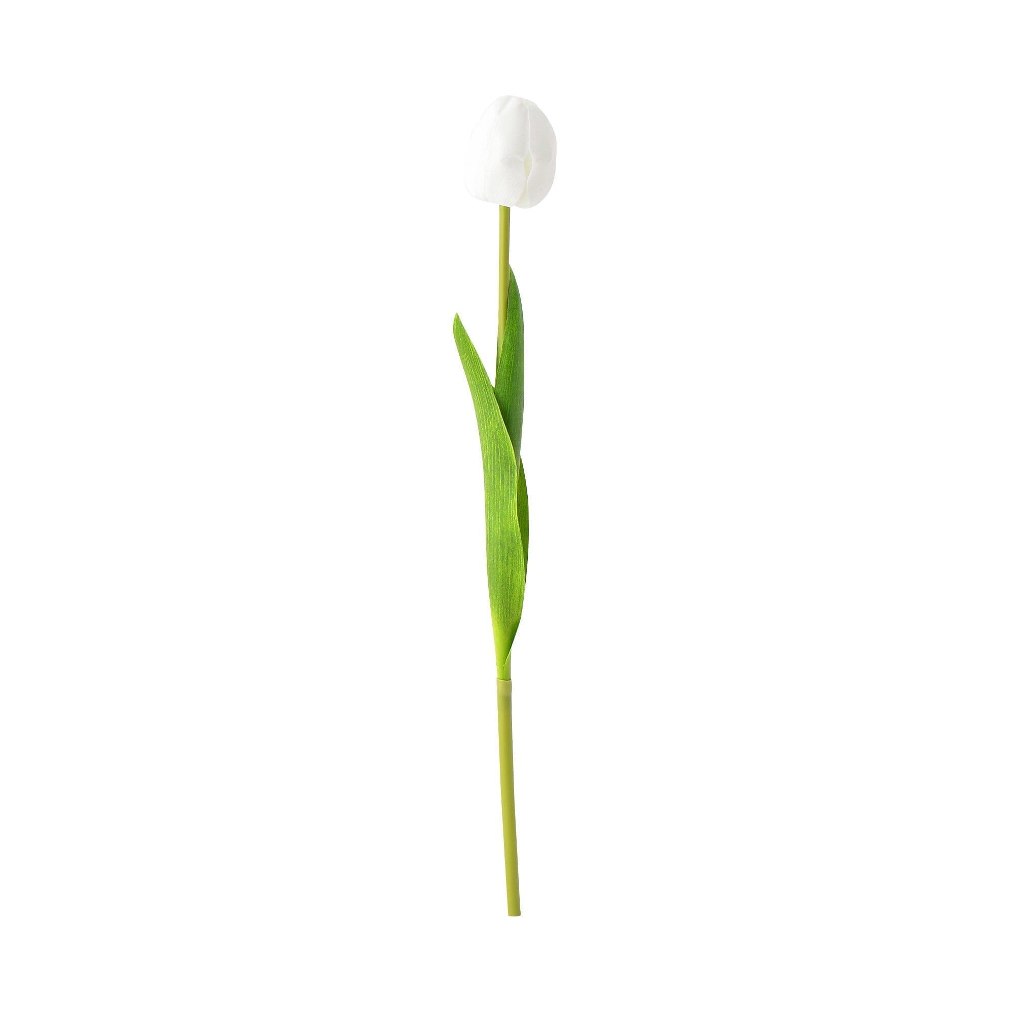 Artflower Real Touch Tulip Artificial Flowers - Lifelike White Tulips for Home Decor, Wedding Centerpieces, and Office Arrangements