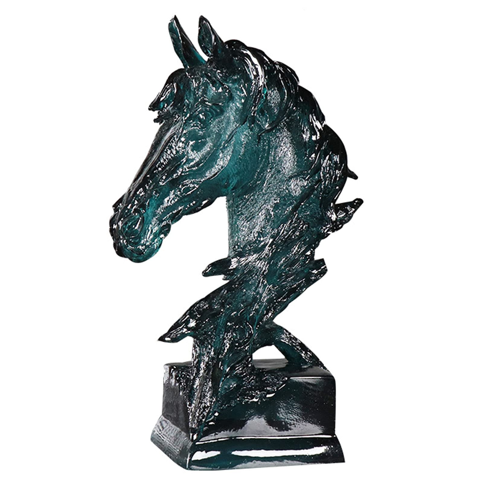 Modern Horse Head Sculpture - Elegant Resin Figurine for Home & Office Decor - Perfect for Living Room, Desktop, Study, Bedroom, Coffee Shop & Bar Décor