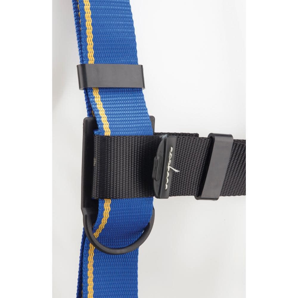 Werner Blue Armor Construction Harness with 3 D-Rings - XL Size for Fall Protection & Roofing Work | OSHA Compliant Safety Gear