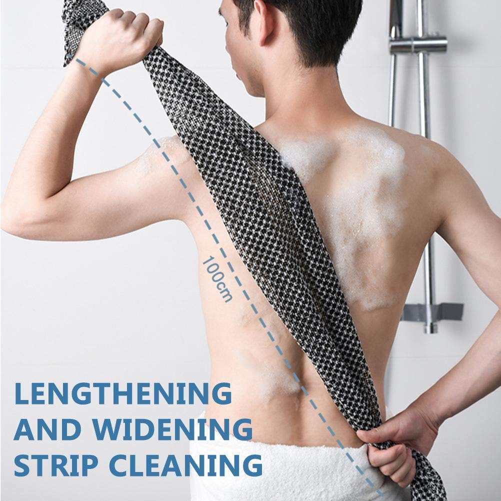 Kuashidai Exfoliating Back Scrubber - Long-Lasting Shower Brush with Exfoliating Towel Texture, Machine Washable Bath Accessories for Deep Cleansing & Skin Renewal - Perfect for Spa Days & Post-Workout Refresh