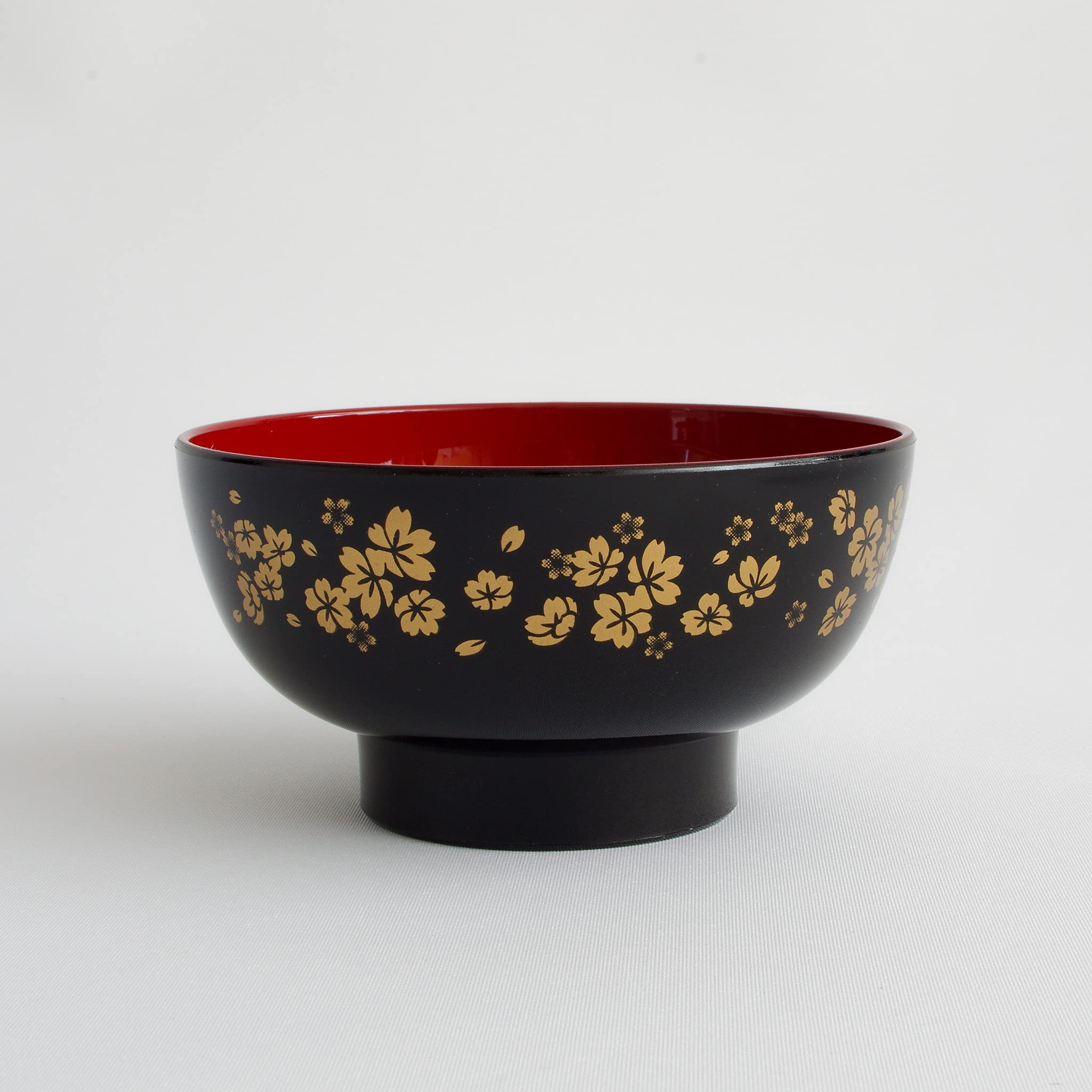 Japanese Sakura Cherry Blossom Soup Bowl - Ceramic Miso Soup, Noodle & Rice Bowl - Microwave & Dishwasher Safe - Authentic Japanese Donburi Dish (4.6 x 2.3 in) - Perfect for Asian Cuisine, Home Dining & Gift Giving