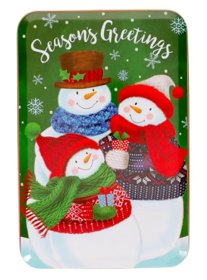 3-Pack Festive Christmas Cookie Tins with Ribbon Lids - Holiday Storage Containers for Cookies, Candies, Nuts & Treats - Perfect for Gift Giving, Party Supplies, Christmas Decor & New Year Gatherings
