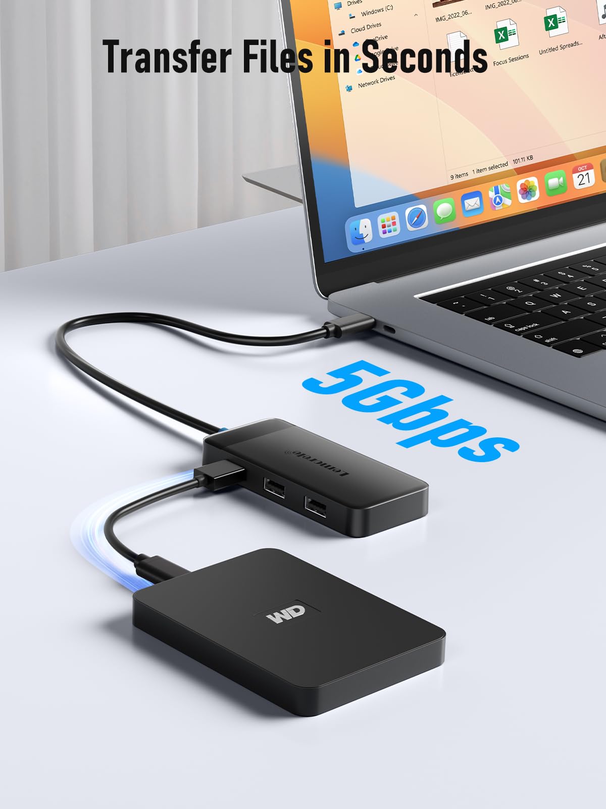 Lemorele 6-in-1 USB C Docking Station with Dual HDMI 4K, USB 3.0/2.0 Ports & 100W PD Charging - Universal USB C Hub for Dell/Lenovo/HP/MacBook/Surface Laptops - Plug and Play for Home Office & Remote Work Setup