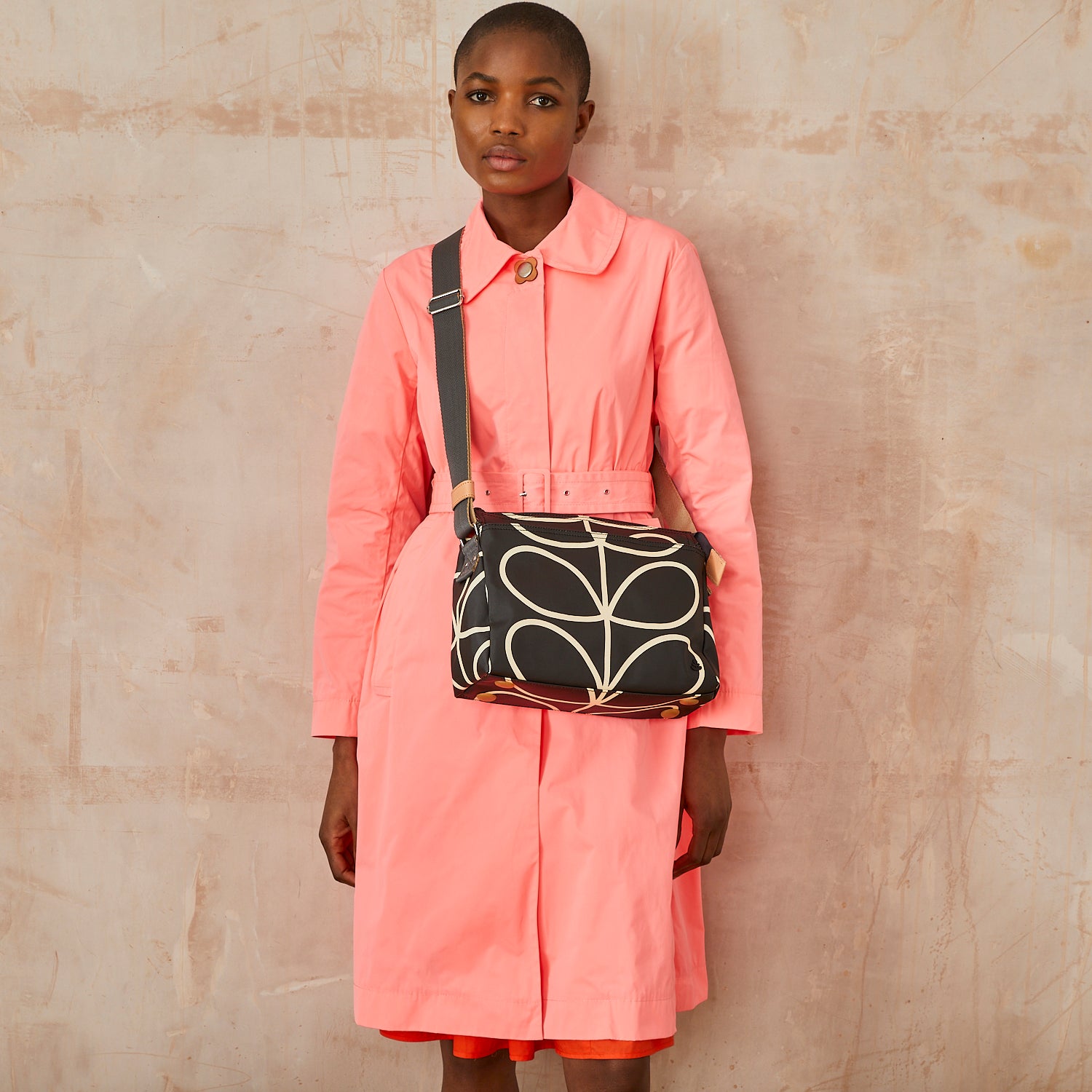 Fielder Crossbody Bag - Stylish Linear Stem Liquorice Design for Women | Perfect for Travel, Shopping & Everyday Use