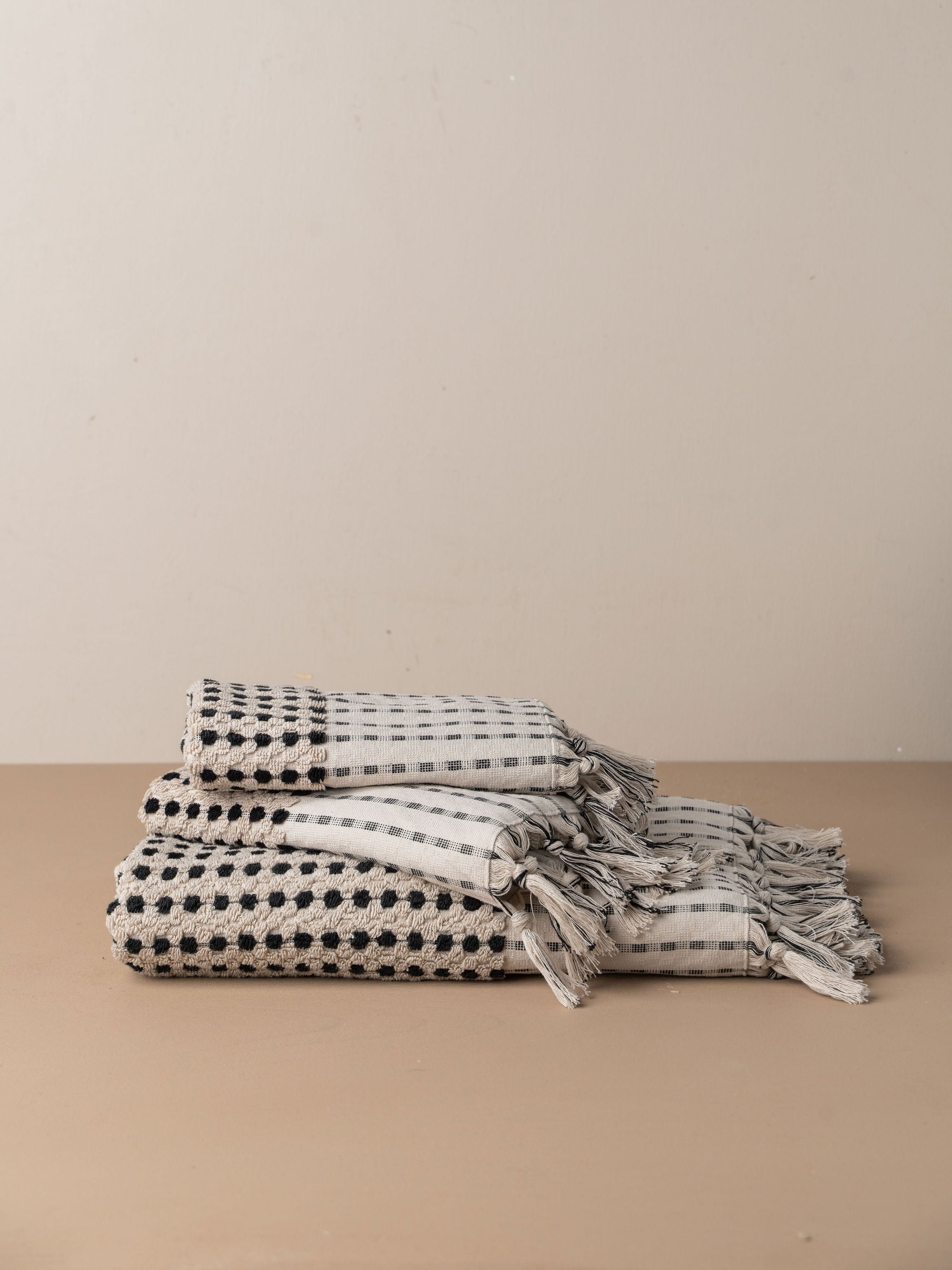 Organic Chickpea Bath Sheet Set - Ultra Soft & Absorbent 100% Cotton Towels for Spa, Bath & Beach - Stone & Black Color Options