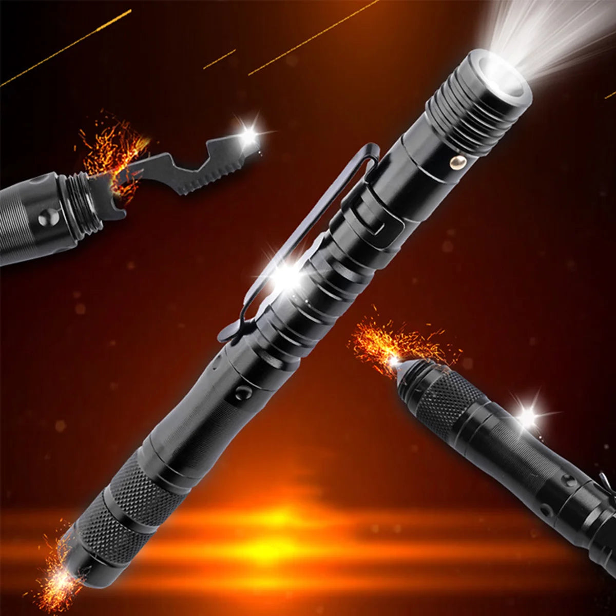 12 in 1 Multi Tool Tactical Pen - Ultimate EDC Survival Gear with Glass Breaker, Screwdriver & Stylus - Perfect for Outdoor Adventures, Emergency Situations & Everyday Carry