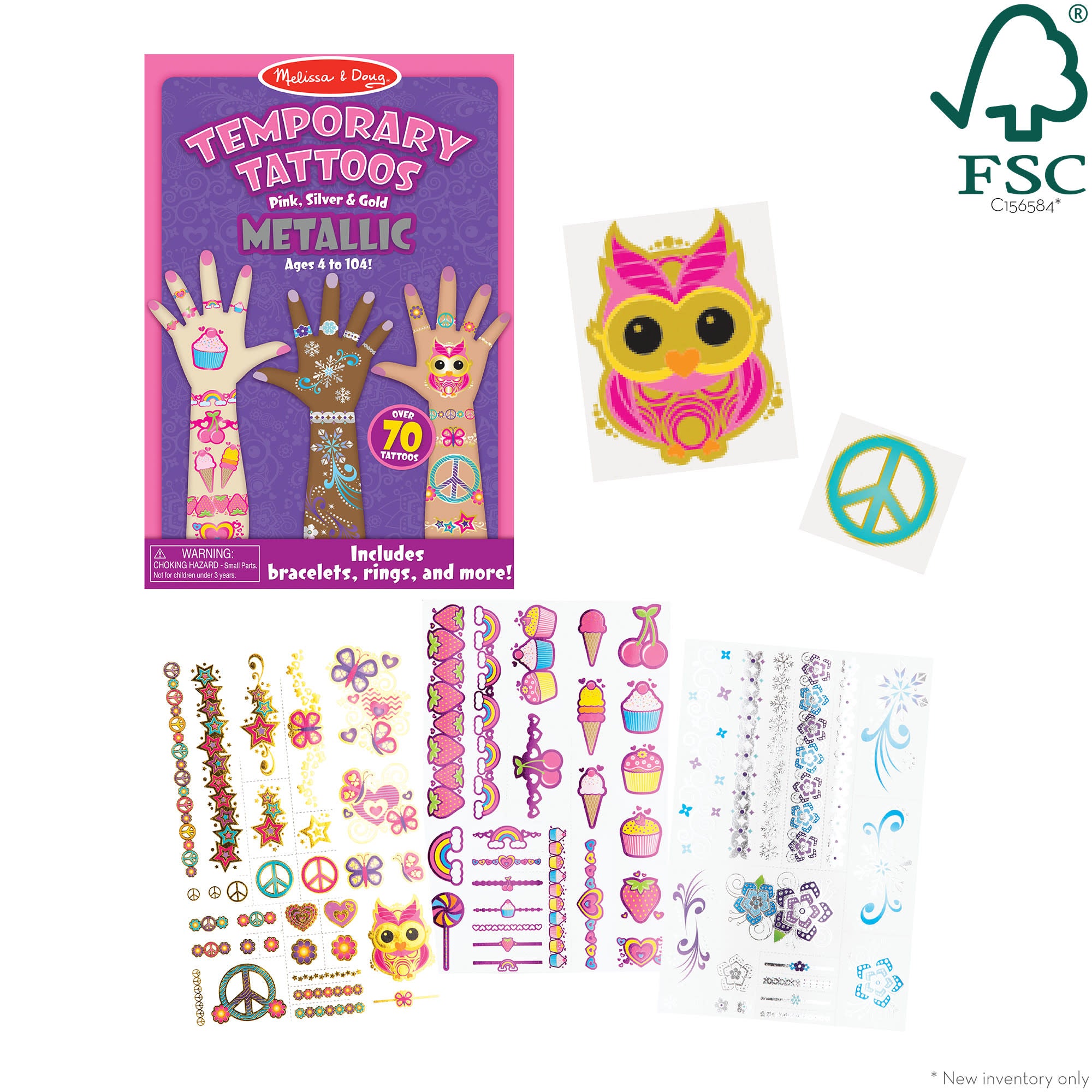 Metallic Temporary Tattoos for Adults & Kids - Waterproof Fake Tattoos for Parties, Halloween, Cosplay & Festivals