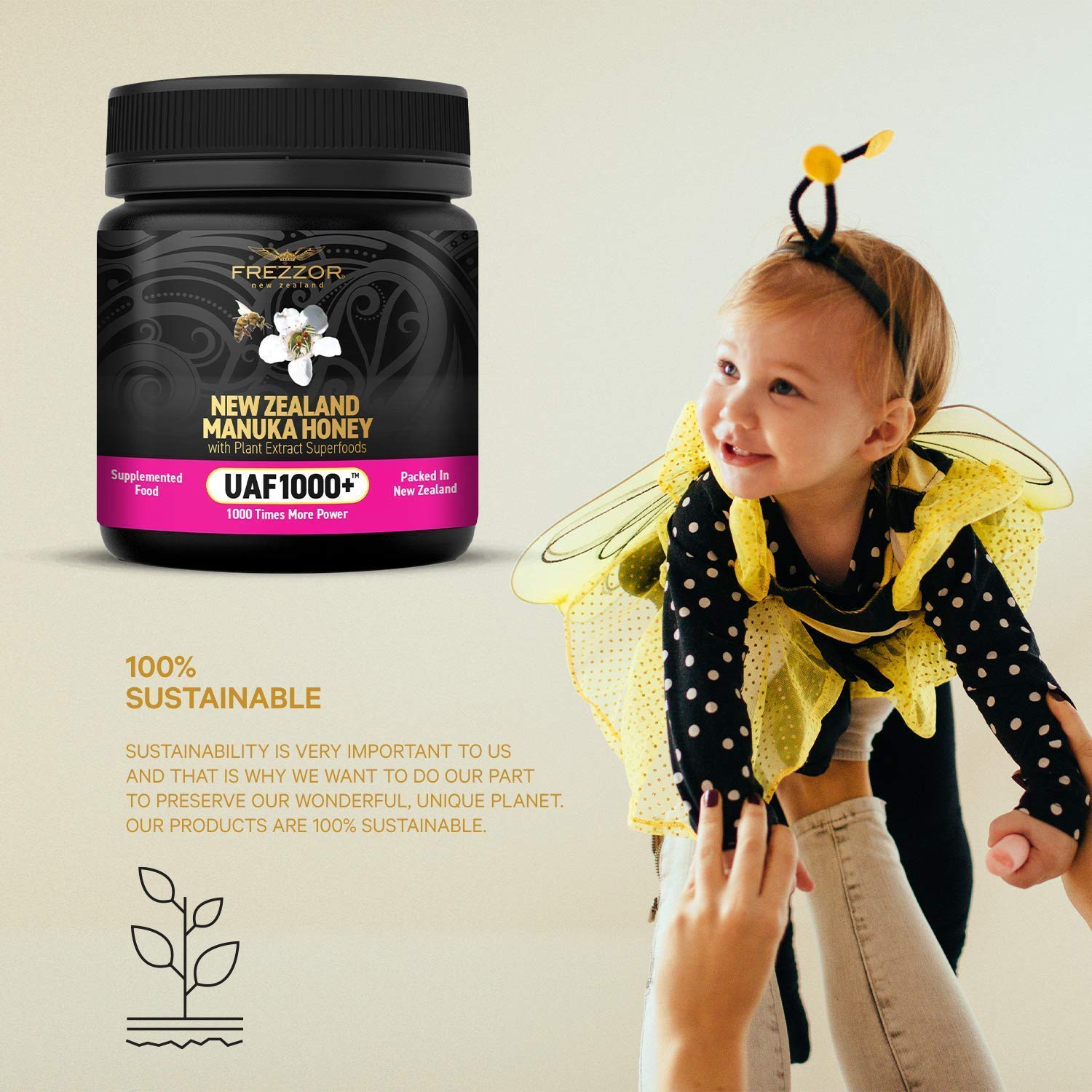 Premium Raw Manuka Honey UAF1000+ from New Zealand - 4 Jars (8.8oz/250g Each) - Superfood for Immune Support, Natural Energy Boost & Daily Wellness - Perfect for Tea, Toast, Smoothies & Healthy Recipes