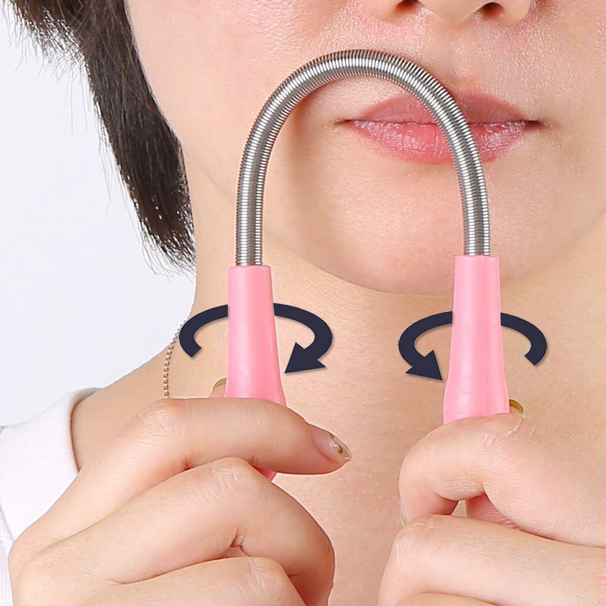 DESMIKA 2-Pack Facial Hair Remover Spring Stick for Women - Painless Upper Lip, Chin, Face & Neck Hair Removal | At-Home Beauty Tool for Smooth Skin Care Routine