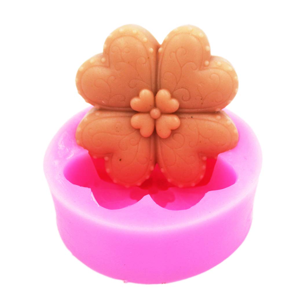 Lucky Heart 50360 Silicone Soap Molds for DIY Handmade Soap Making - Heart Shape Soap Mold for Bath, Wedding Favors, Party Gifts & Home Decor