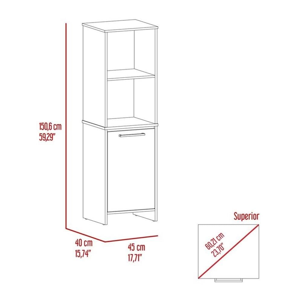 Modern White Wood Pantry Cabinet for Kitchen Storage - Organize Spices, Dry Food & Kitchen Essentials | Perfect for Small Spaces & Open Shelving