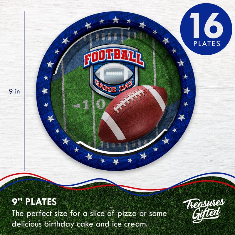 Football Party Decorations Set for 16 Guests - Includes Dinnerware, Plates & Napkins - Perfect for Tailgate Parties, Game Day Celebrations & Sports Themed Events - Football Themed Party Supplies for Home Decor & Fan Gatherings