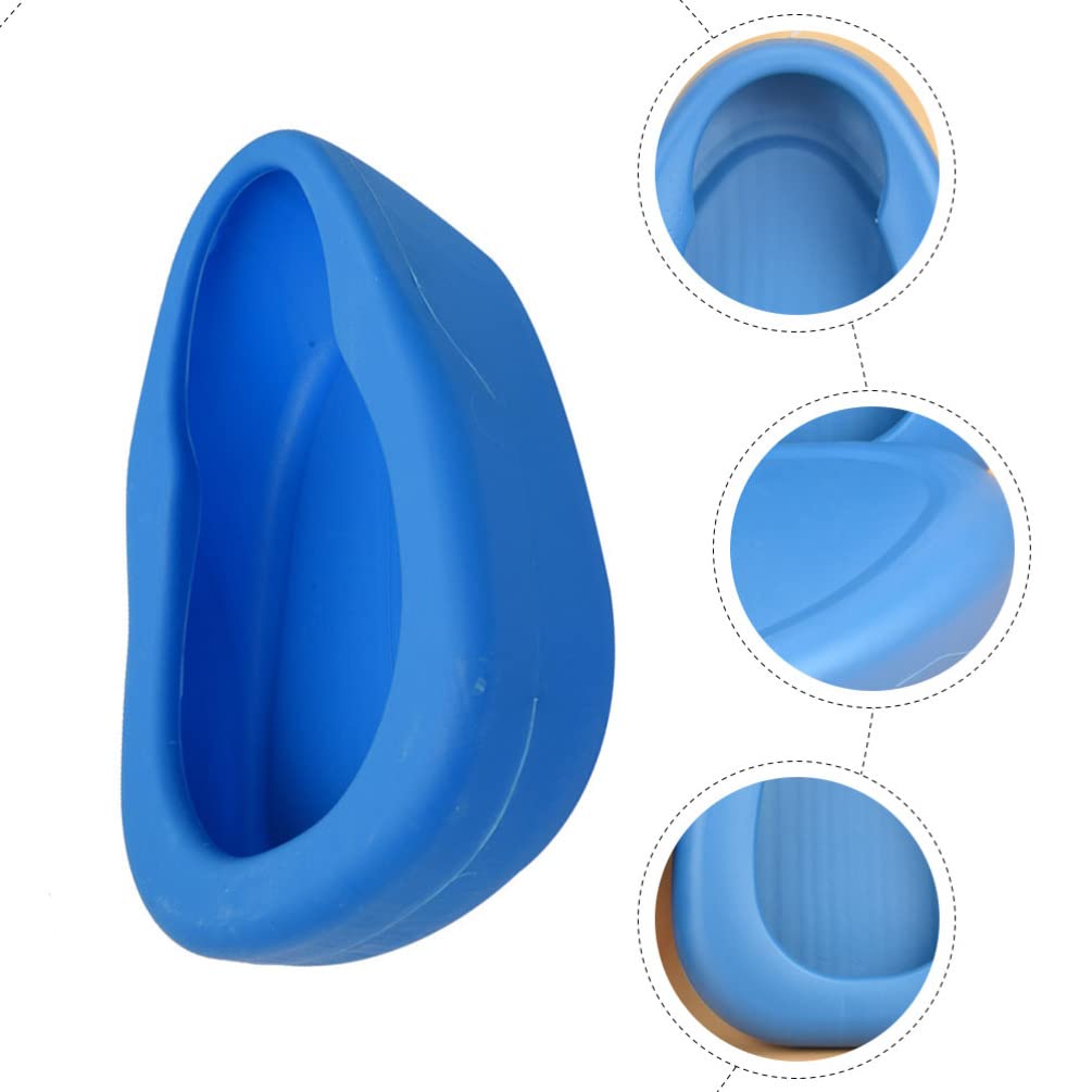 Portable Bed Pan for Elderly & Bedridden Patients - Lightweight Plastic Bedside Commode for Men & Women - Easy Clean Emergency Toilet Pan (Blue) - Ideal for Home Care, Hospitals & Travel - Perfect for Incontinence & Mobility Challenges - Great for Post-Surgery Recovery, Nursing Homes & Emergency Use - Compact Travel Toilet Solution for Seniors & Disabled Adults