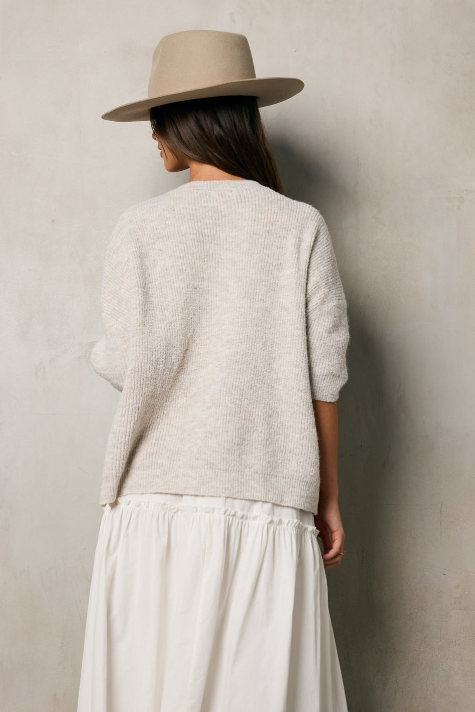 Leah Knit Cardigan in Oatmeal - Soft Women's Sweater for Fall & Winter | Cozy Office Wear, Casual Outfits & Layering Essential