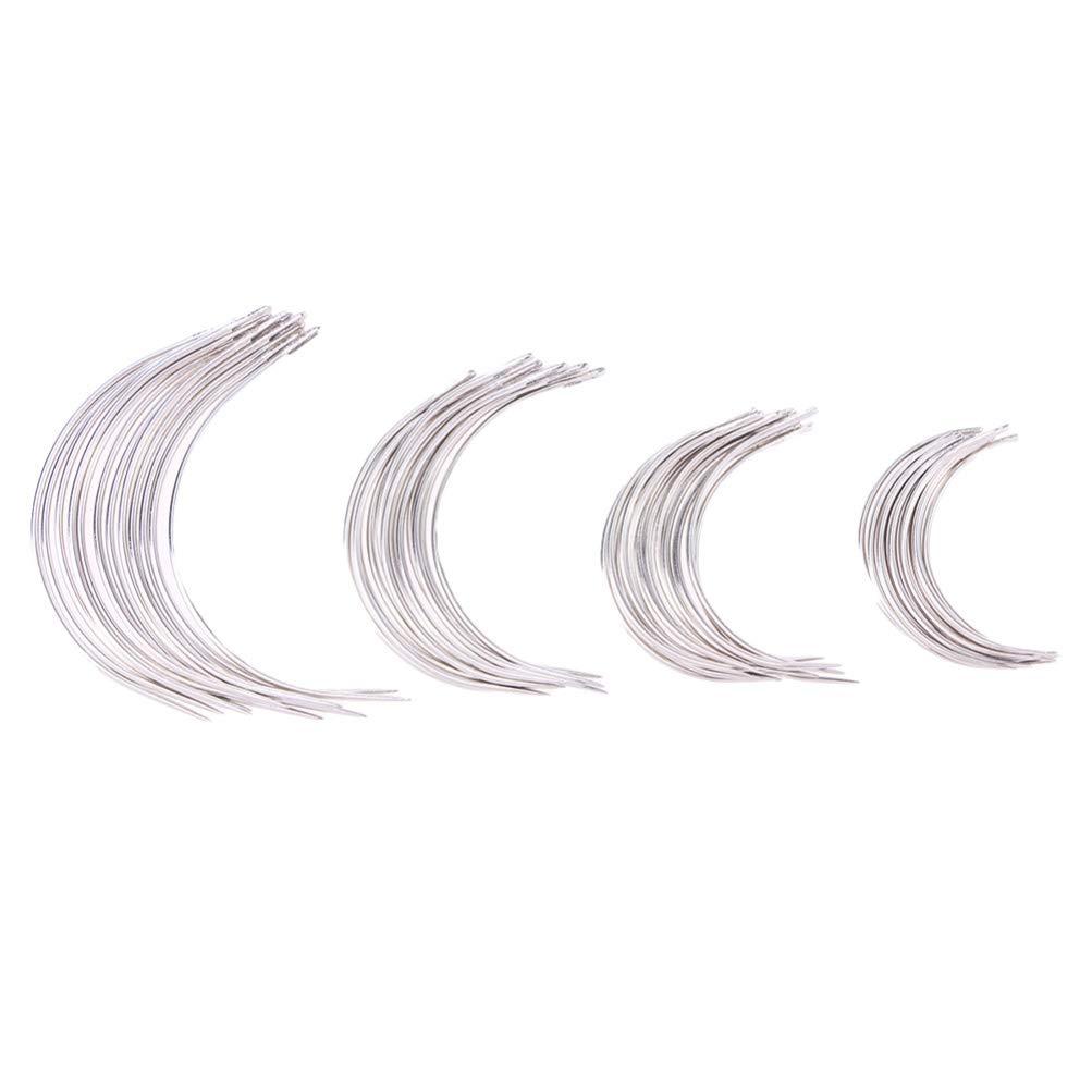 ARTIBETTER 96pcs C-Type Curved Needles for Weaving & Hand Sewing - Perfect for Knitting, Crochet, Quilting & Fabric Crafts